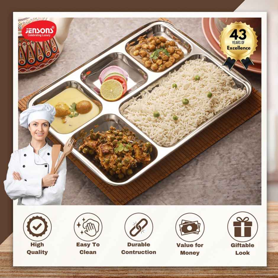 Jensons Stainless Steel Partition Plate Rectangle