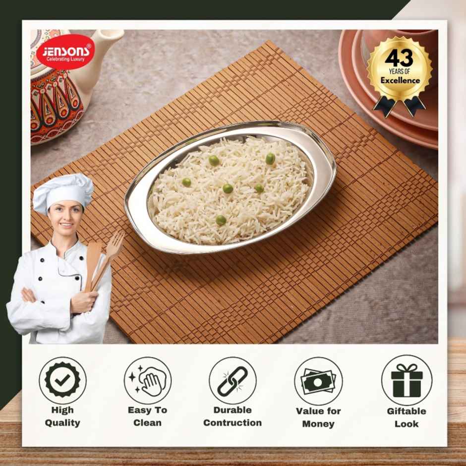 Jenosn Stainless Steel Oval Tray 19 Cm
