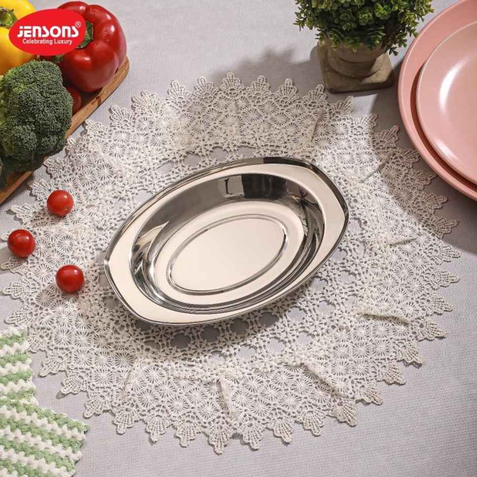 Jenosn Stainless Steel Oval Tray 19 Cm