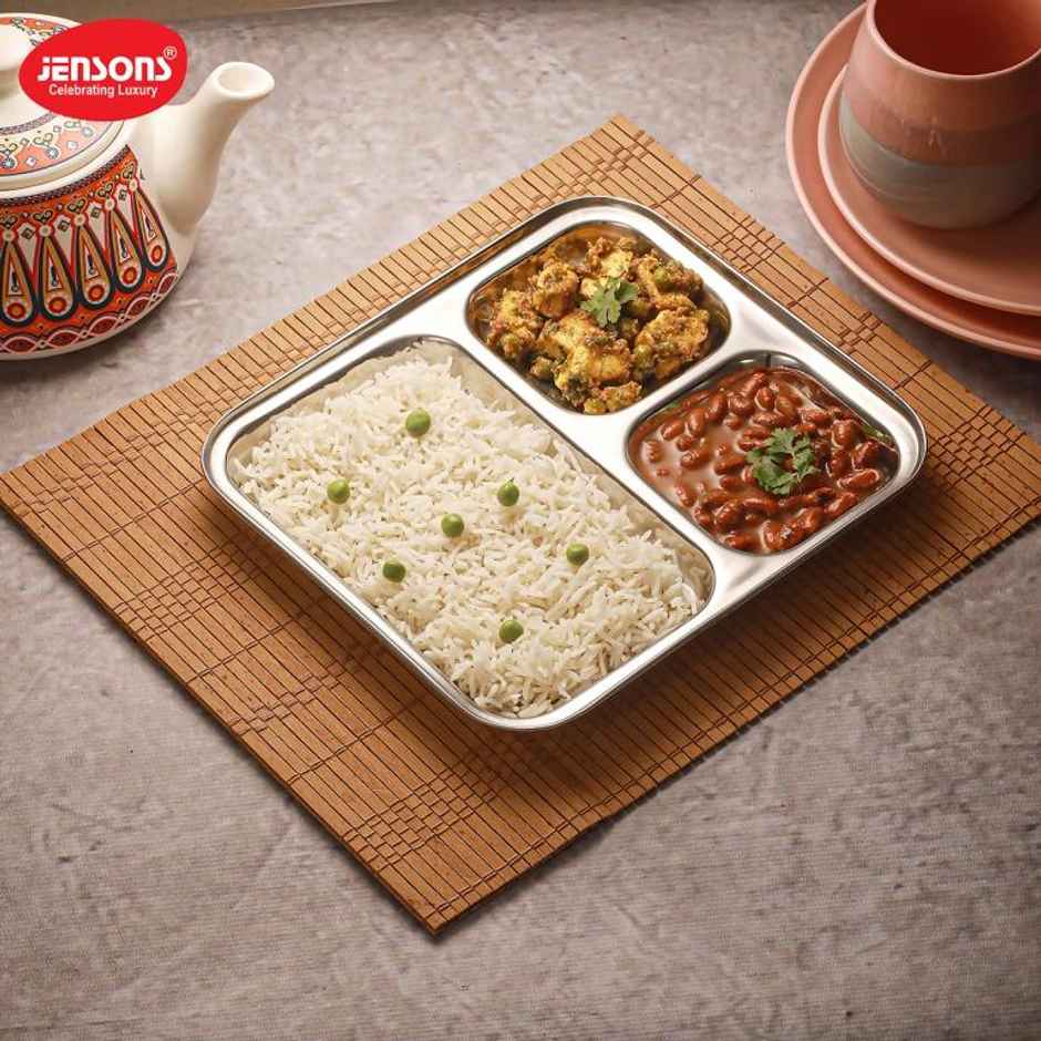 Jensons Stainless Steel Pao Bhaji Plate