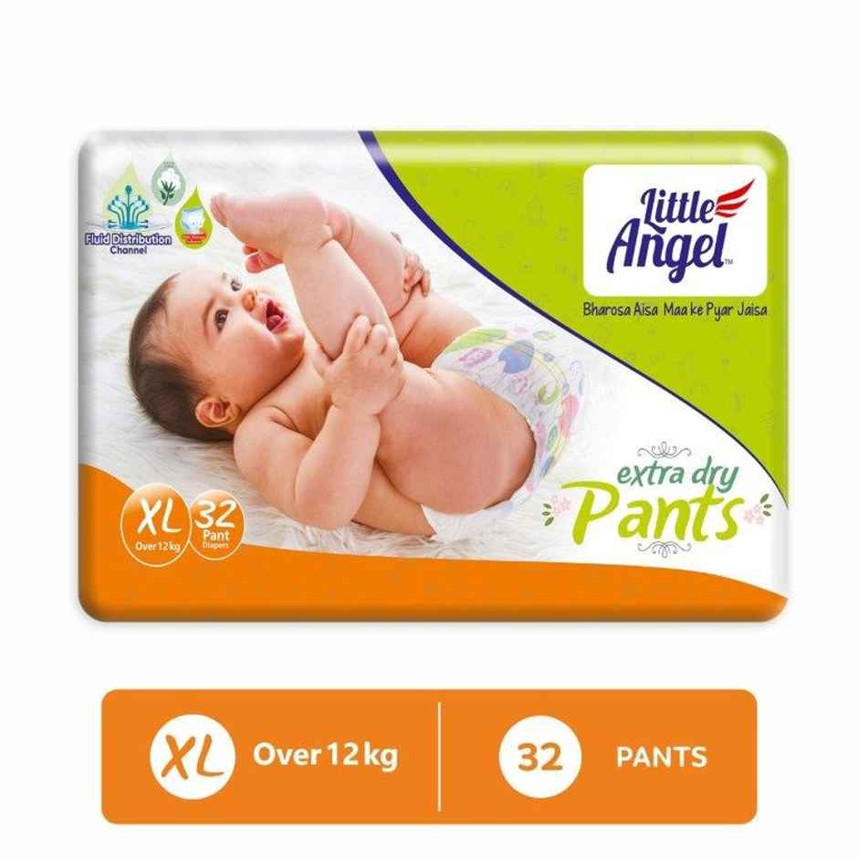 Little Angel Extra Dry Baby Pants Diaper | Extra Large | 32 Count