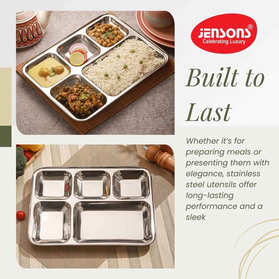 Jensons Stainless Steel Partition Plate Rectangle