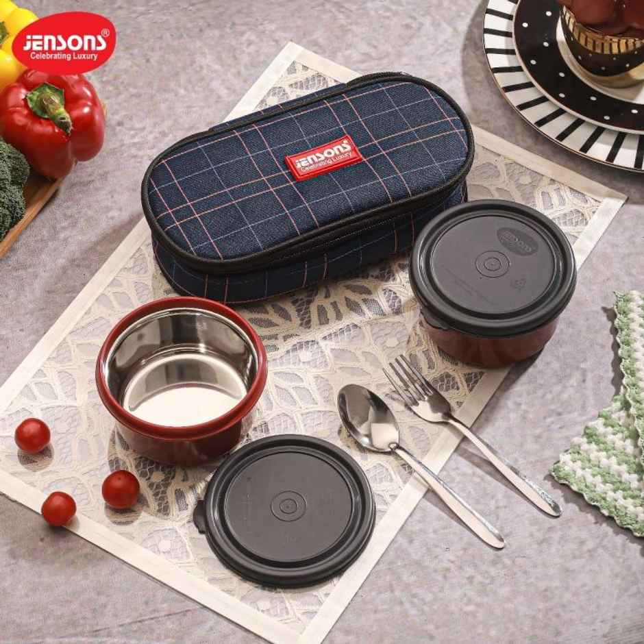Jensons Stainless Steel Wonder 2 Lunch Box