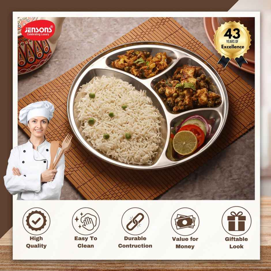 Jensons Stainless Steel Partition Plate Round