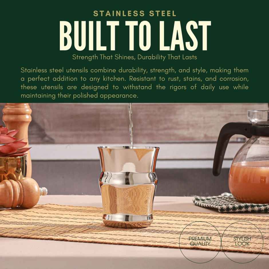 Jensons Stainless Steel Flora Glass | 300 ml