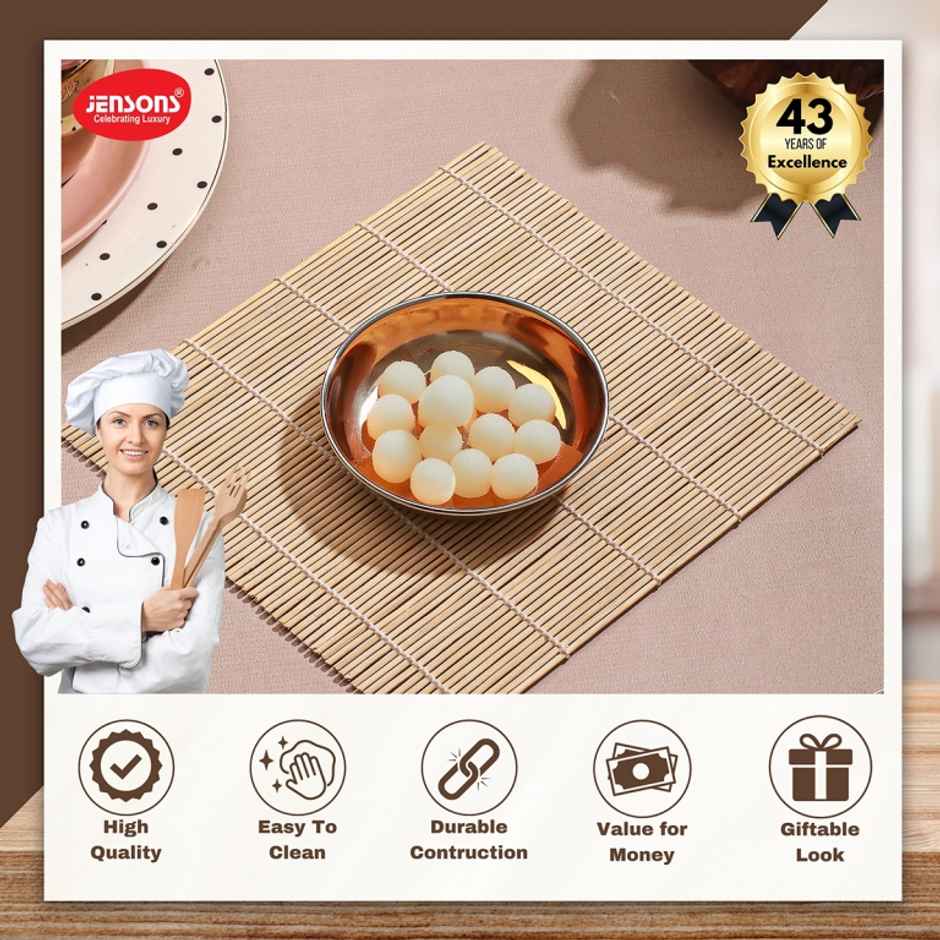 Jensons Stainless Steel Halwa Plate 5.5 Inch