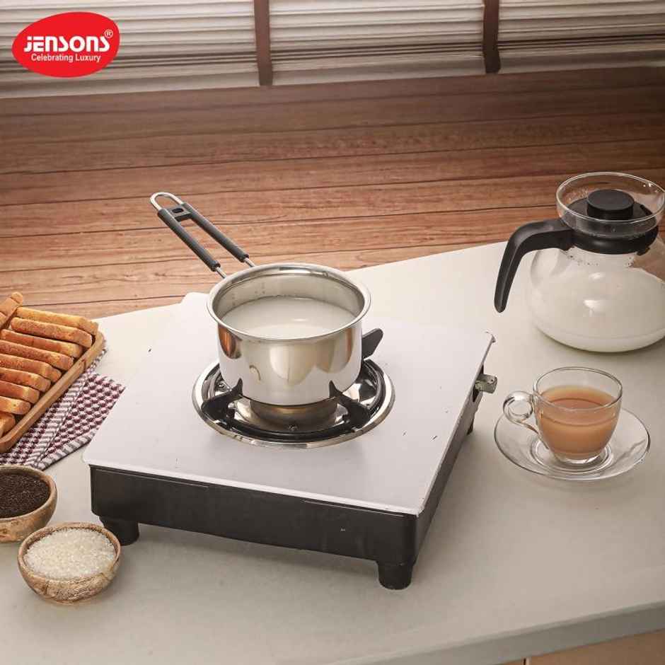 Jensons Stainless Steel Saucepan 14 cm | Milk & Tea Pan | Induction Friendly | Cap-750ml