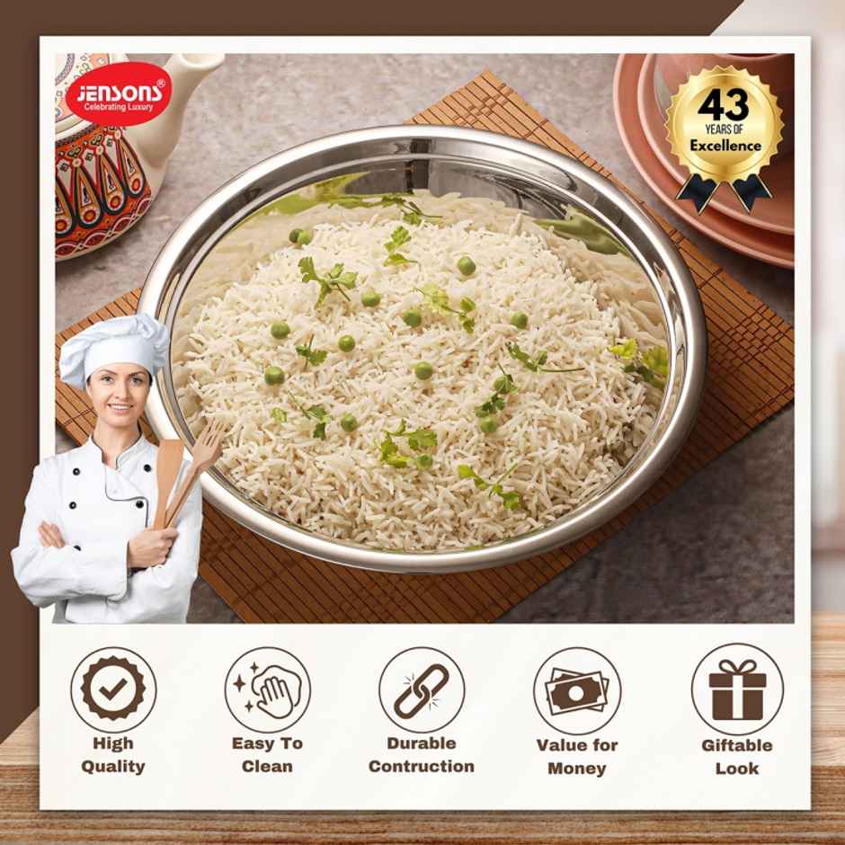 Jensons Stainless Steel Parat no. 14 in, Capacity - 5L