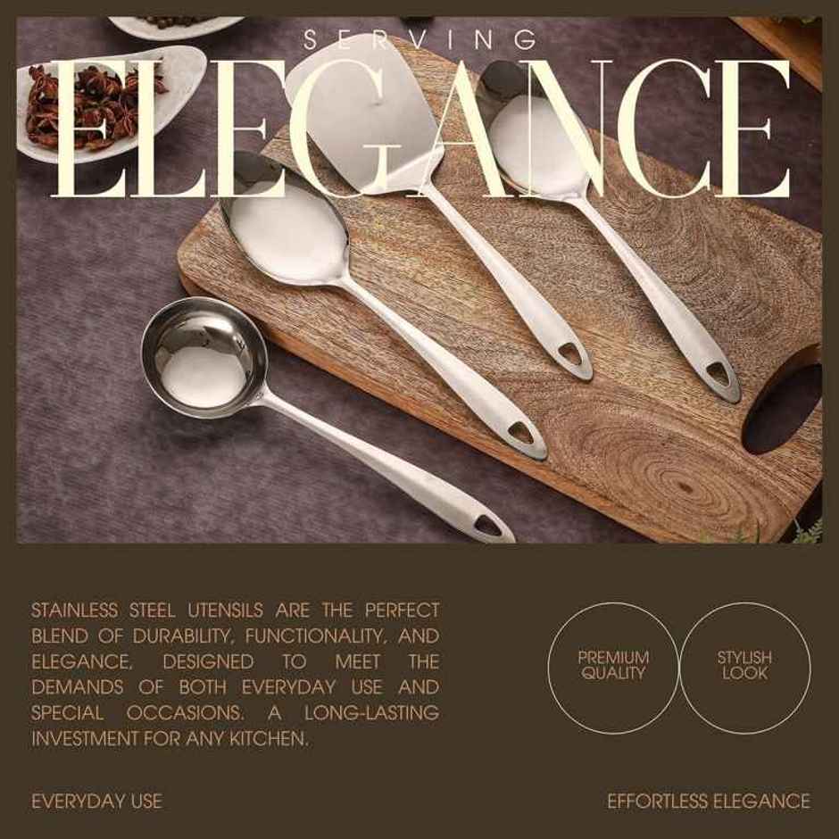 Jensons Stainless Steel Serving Tool Set 4 Pieces | Kitchen Utensils