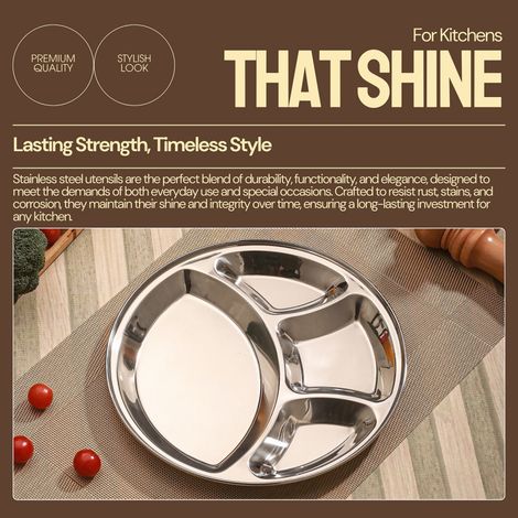 Jensons Stainless Steel Partition Plate Round