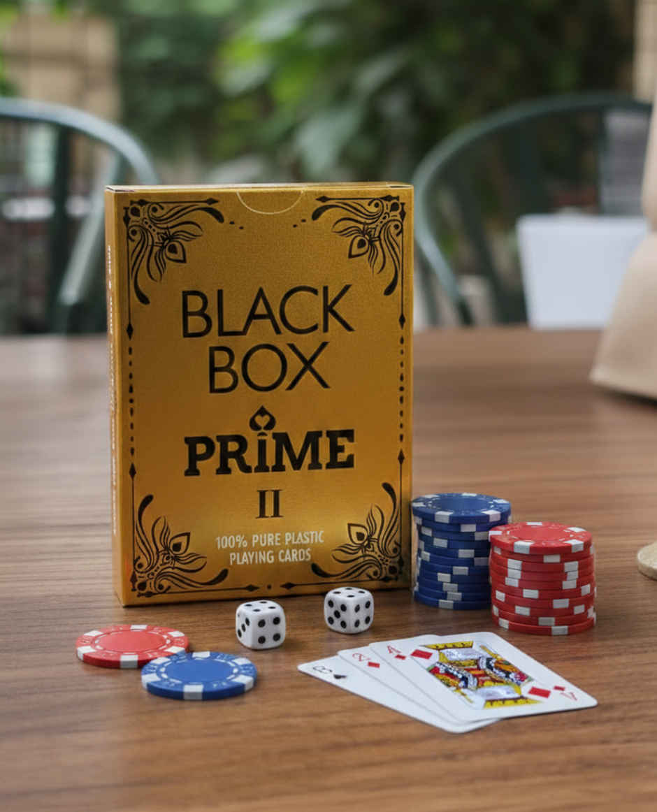 Parksons Cartamundi Plastic Playing Cards Black Box Prime | Twin pack