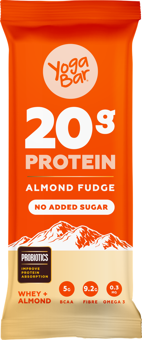 Yoga Bar 20g Protein Bar, Almond Fudge, Multigrain Energy Bar, High Protein Bar