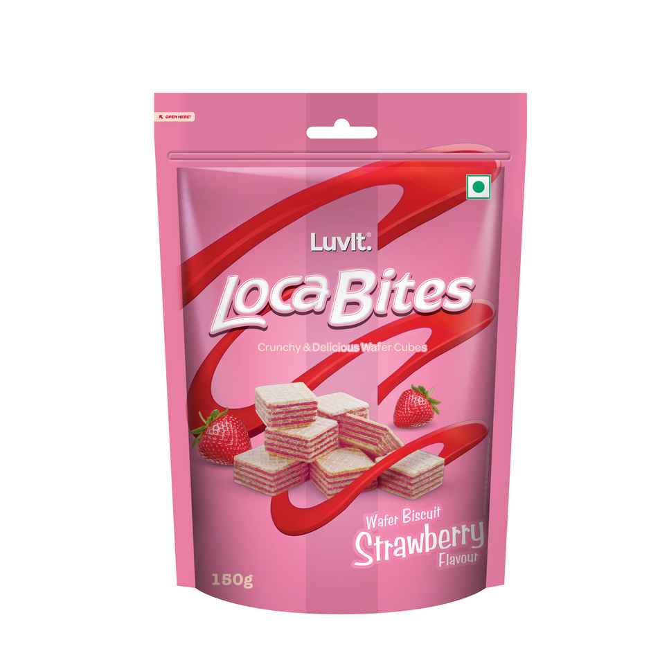Luvit Loca Bites Strawberry Wafer Cubes
