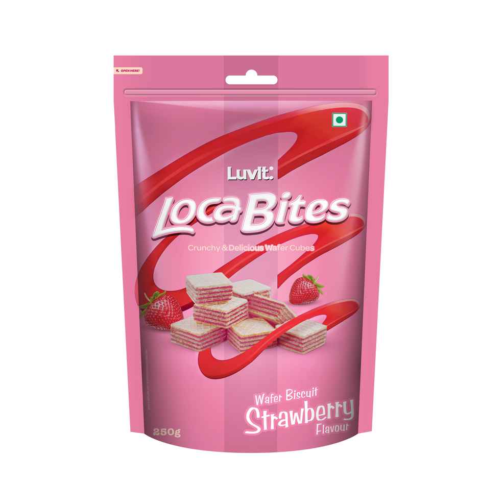 Luvit Loca Bites Strawberry Wafer Cubes