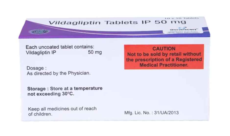 Genericart Vildagliptin 50mg Tablet