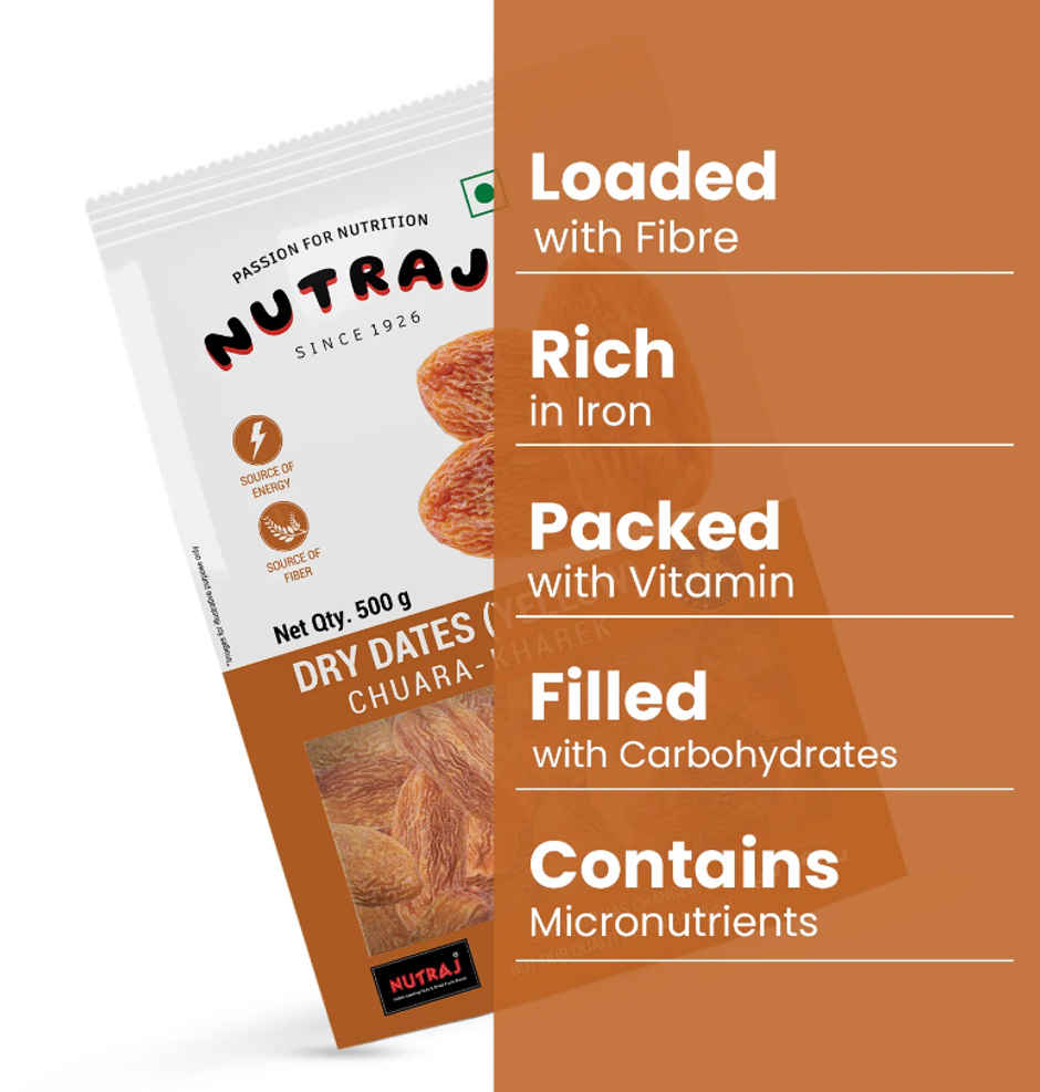 Nutraj Dried Chuara/Kharek Dates | Yellow