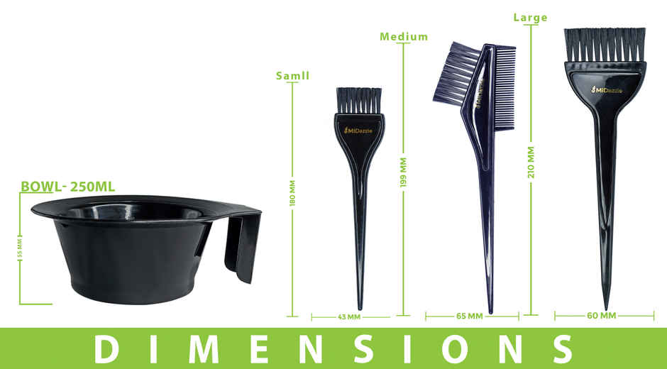 Midazzle Professional Use Hair Coloring Dyeing Kit Brush With Bowl |MIDB1004