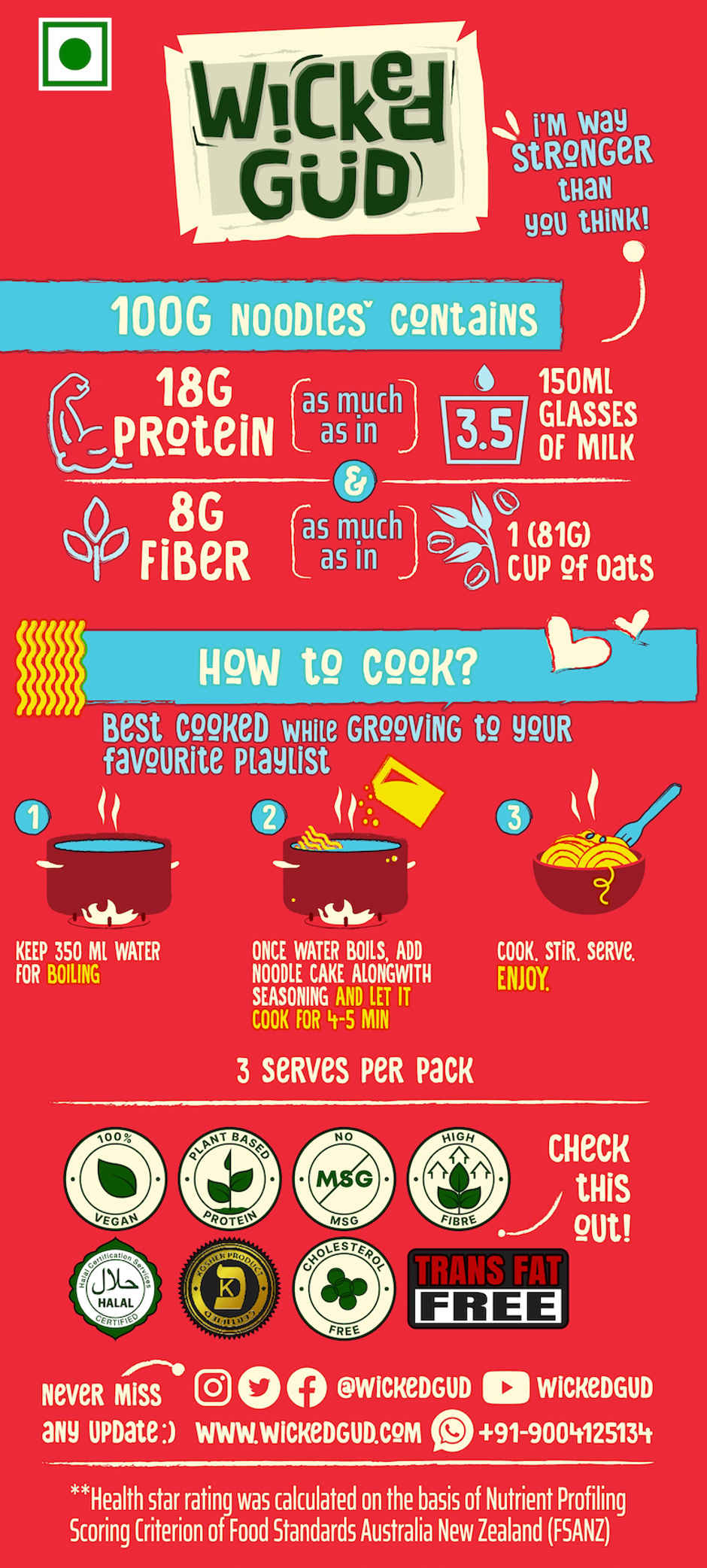 Wickedgud Curry Instant Noodles