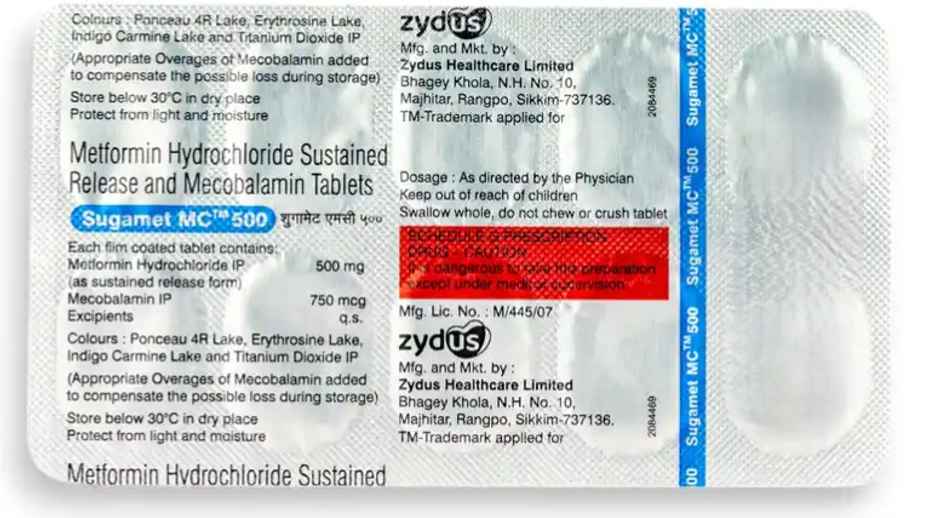 Sugamet MC 500 Tablet SR