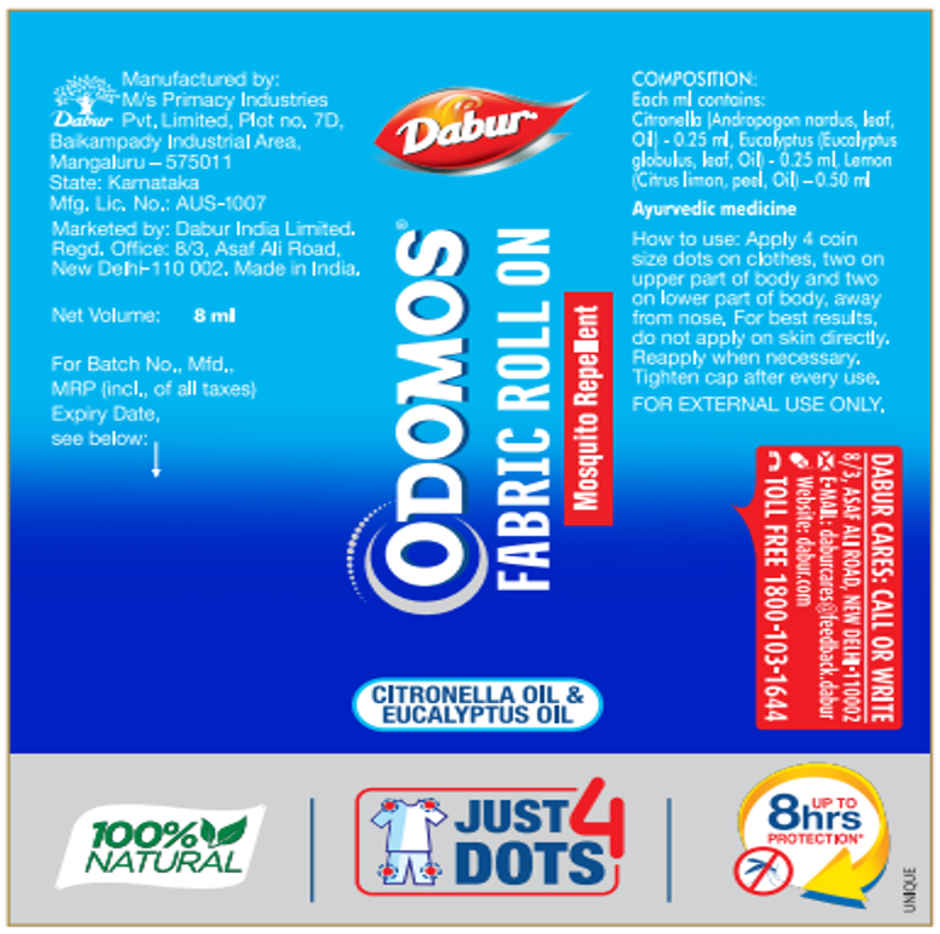 Odomos Mosquito Repellent Fabric Roll On