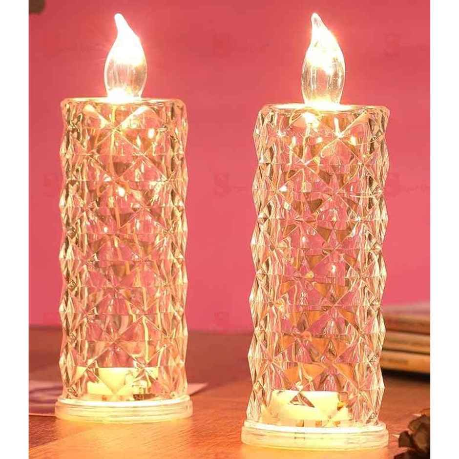 Acrylic LED Decorative Candle Light Smokeless Lamp | Hashwow