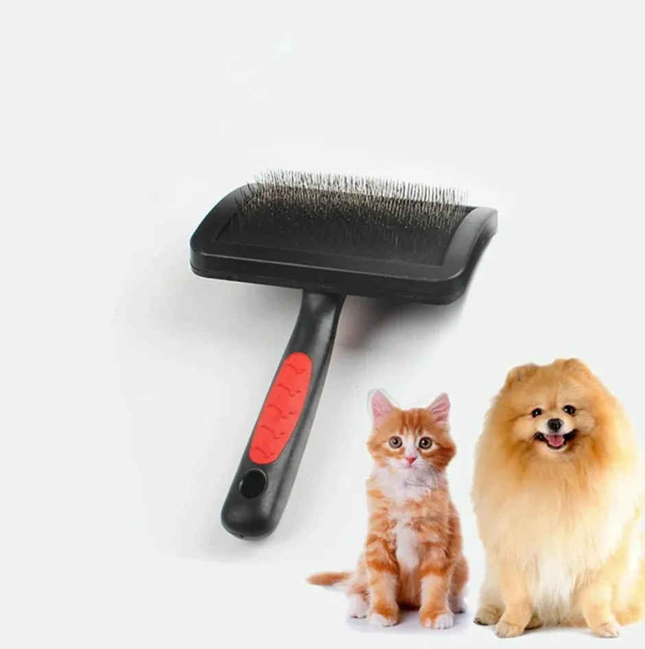 Pets Empire Pet Grooming Auto Slicker Self Cleaning Plastic Hair Brush for Dogs & Cats | Medium