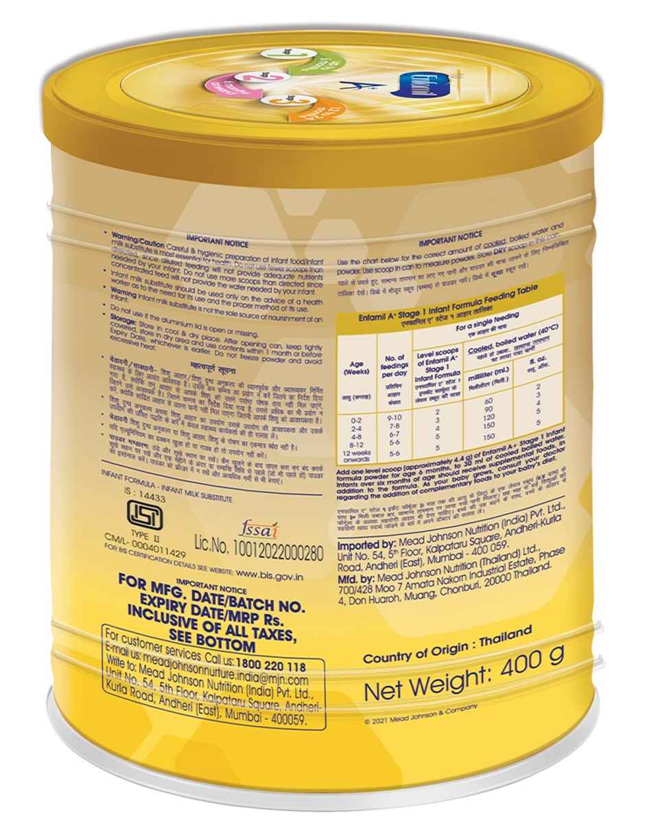 Enfamil A+ Stage 1 | Infant Formula | 0 to 6 months