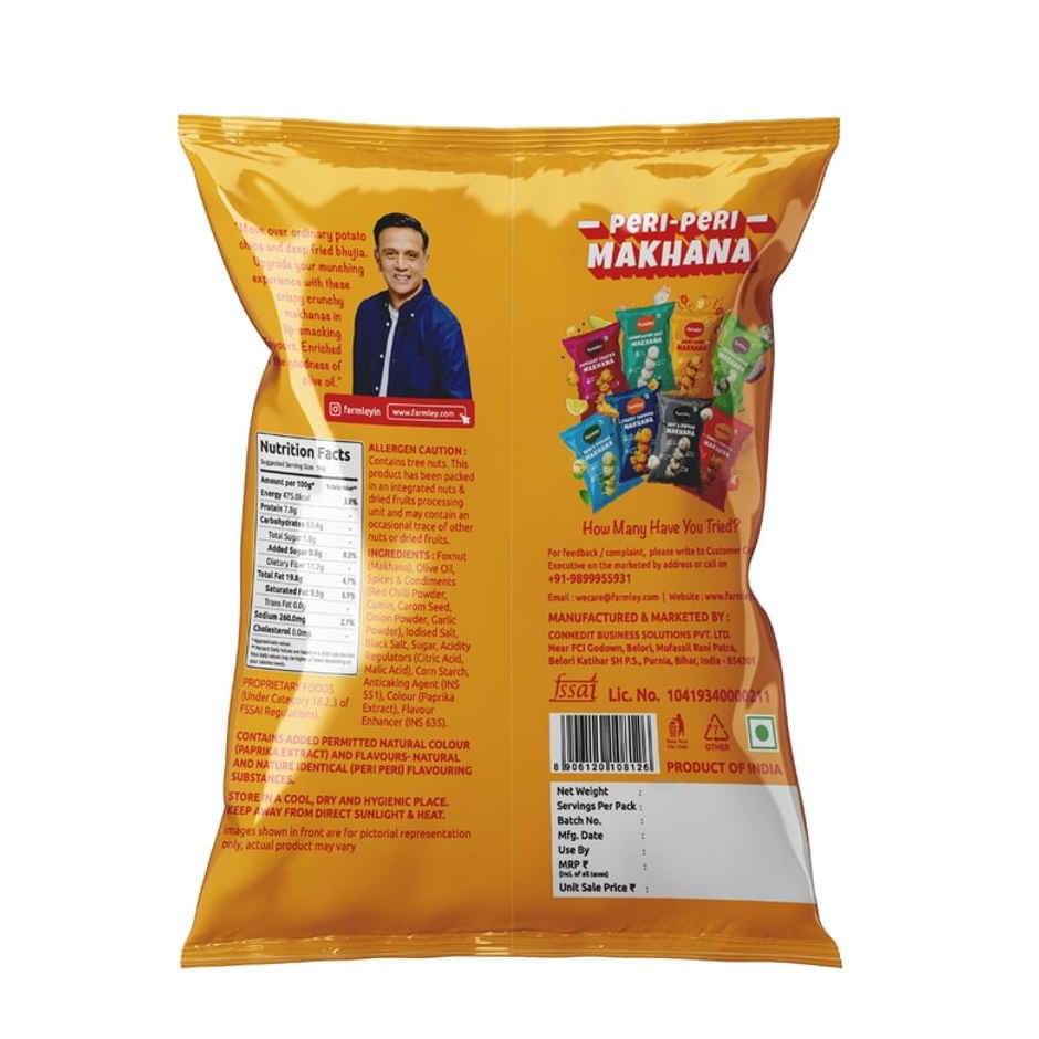 Farmley Peri Peri  Makhana Roasted In Olive Oil Healthy Snacks