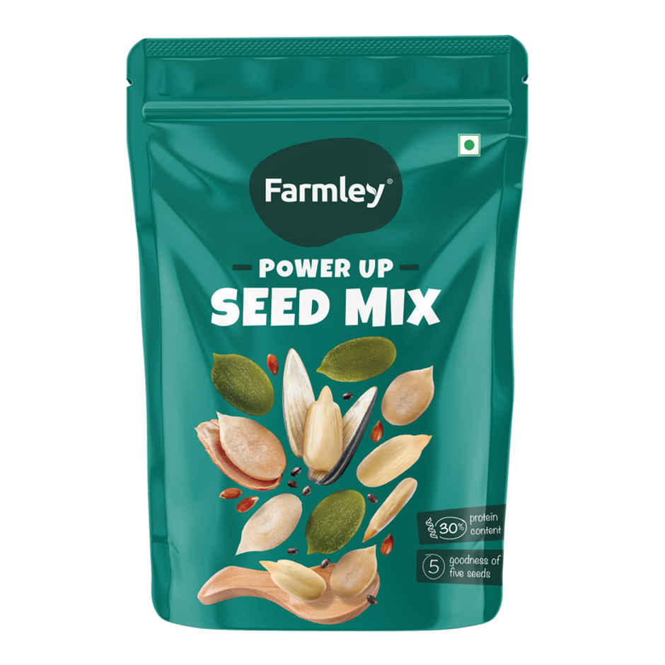 Farmley Seed Mix Superfood Rich In Protein- Pumpkin, Watermelon, Sunflower, Flax, Chia Seeds
