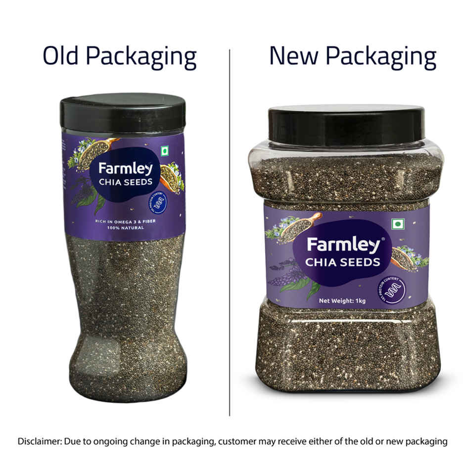 Farmley Premium Natural Chia Seeds Jar Rich In Protein & Fiber