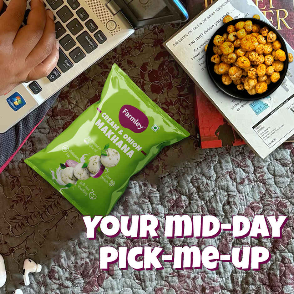 Farmley Cream And Onion Makhana | Roasted In Olive Oil