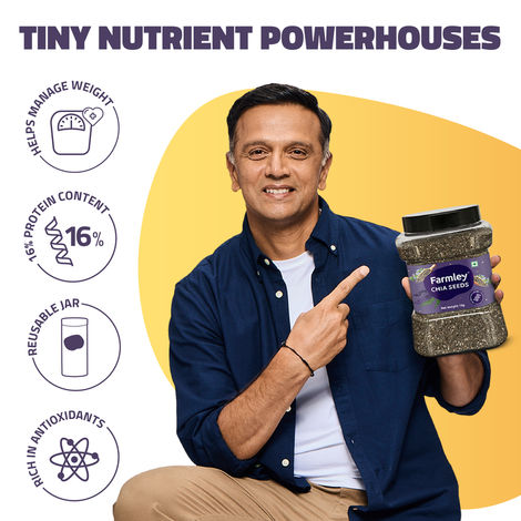 Farmley Premium Natural Chia Seeds Jar Rich In Protein & Fiber