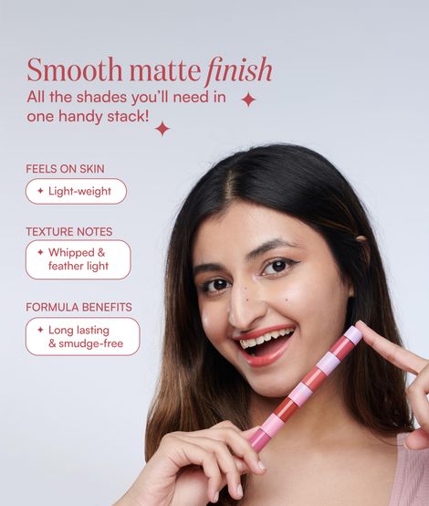 Gush Beauty Super Stack 4 in 1 Liquid Lipstick Stack | Conditioning & Pigmented | Standout Brights | Pink