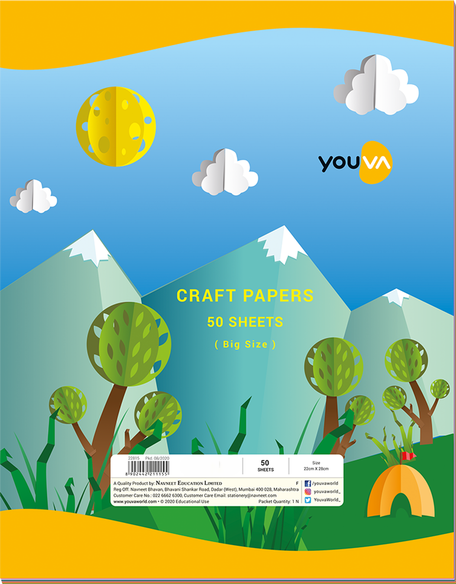 Navneet Youva | Craft Paper | Big Size 22cm x 28cm | 50 Sheets