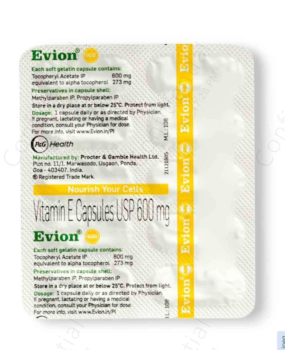 Evion 600 Soft Gelatin Capsule
