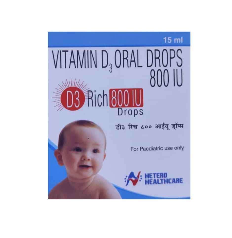 D3 Rich 800IU Vitamin D3 Oral Drop