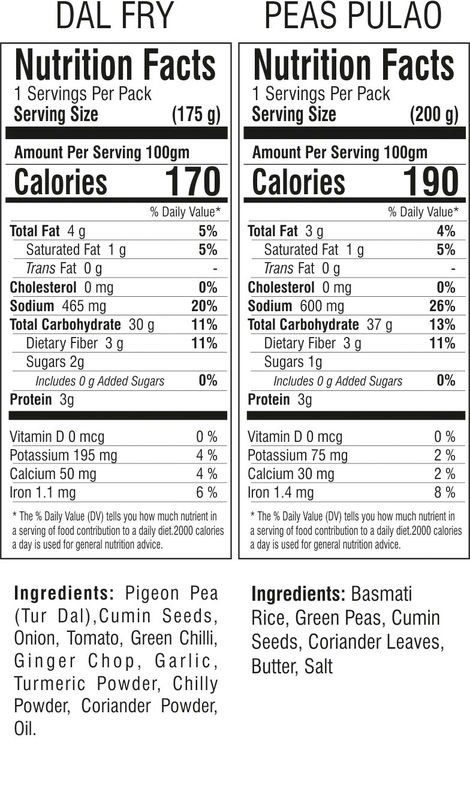 Chhapanbhog Dal Fry with Peas Pulao