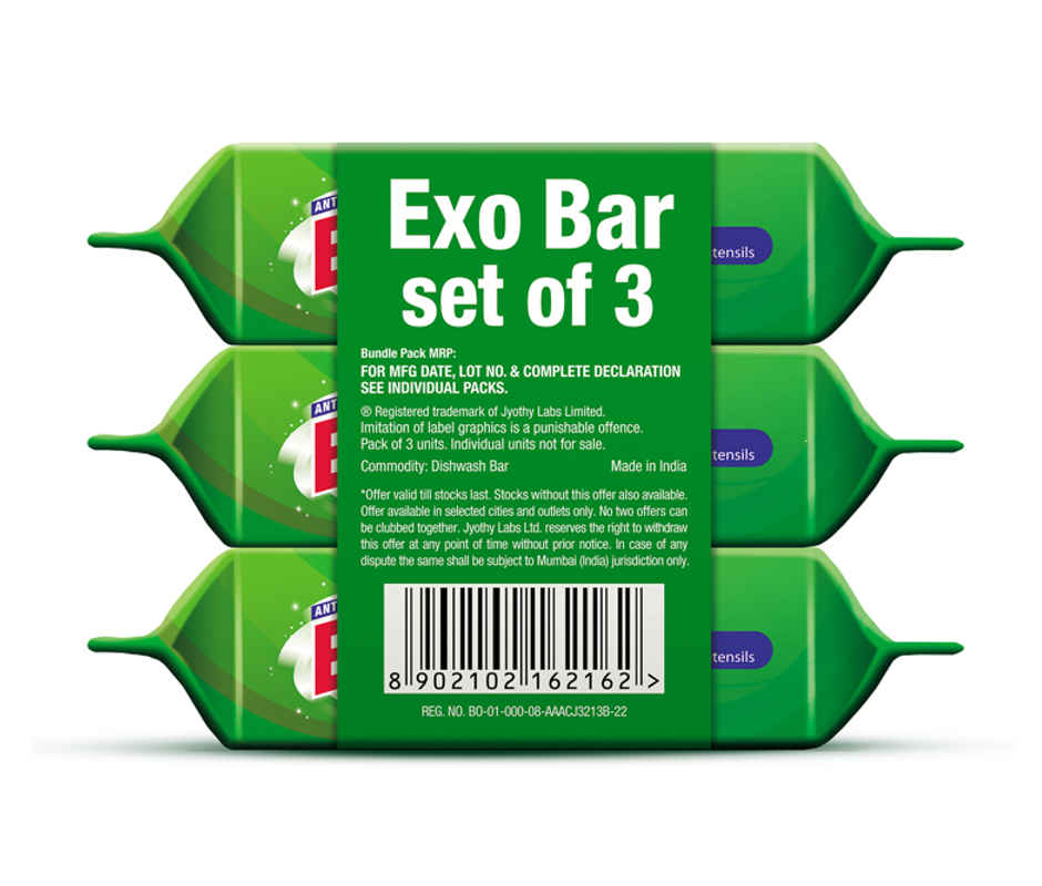 Exo Ginger Twist Dishwash Bar | Anti Bacterial