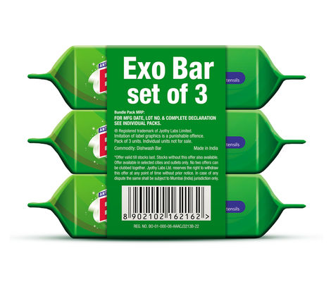 Exo Ginger Twist Dishwash Bar | Anti Bacterial Combo