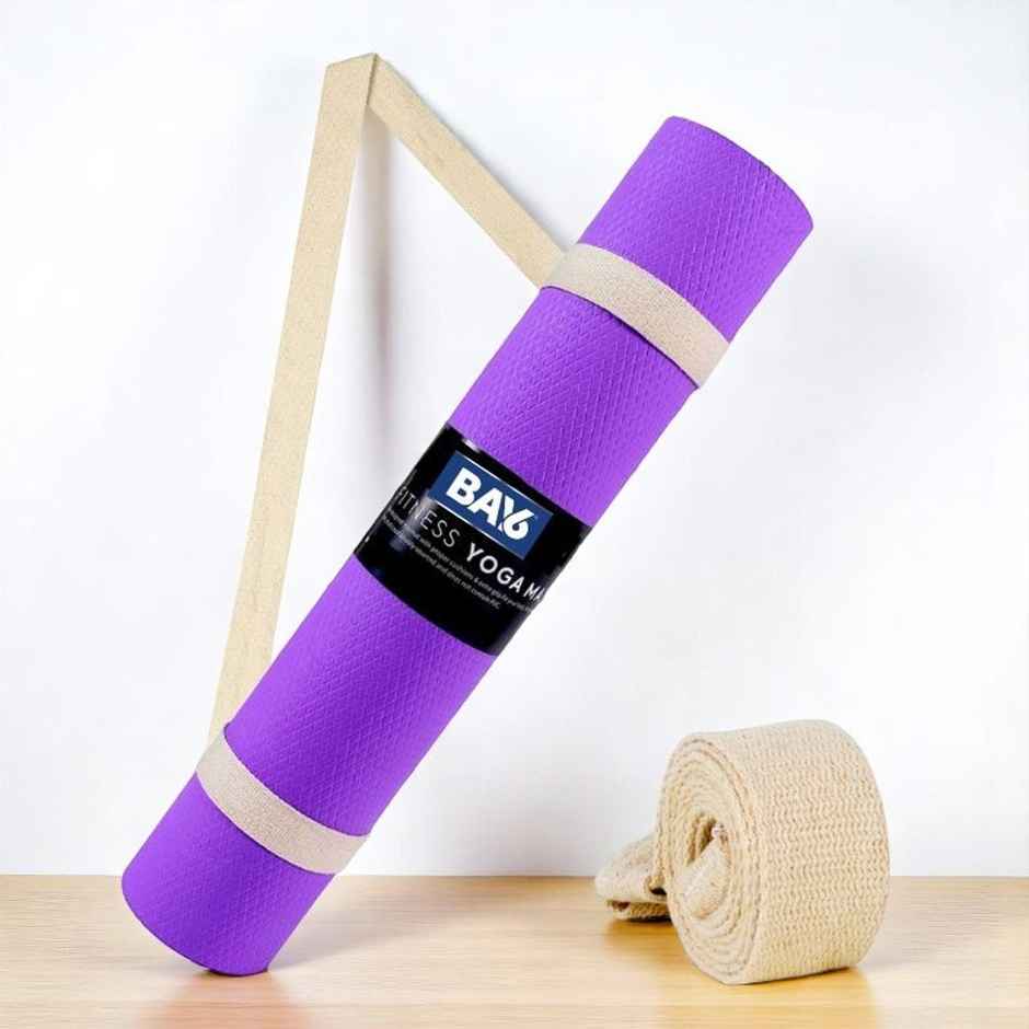 BAY6 Yogamat - 4 mm | With Strap | Purple