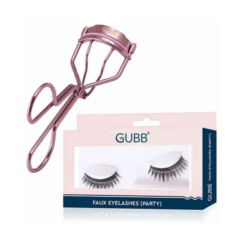 Gubb Eyelash Curler Rose Gold Color + Gubb Eye Lash Glue + Gubb Eye Lash Classic (Without Glue)