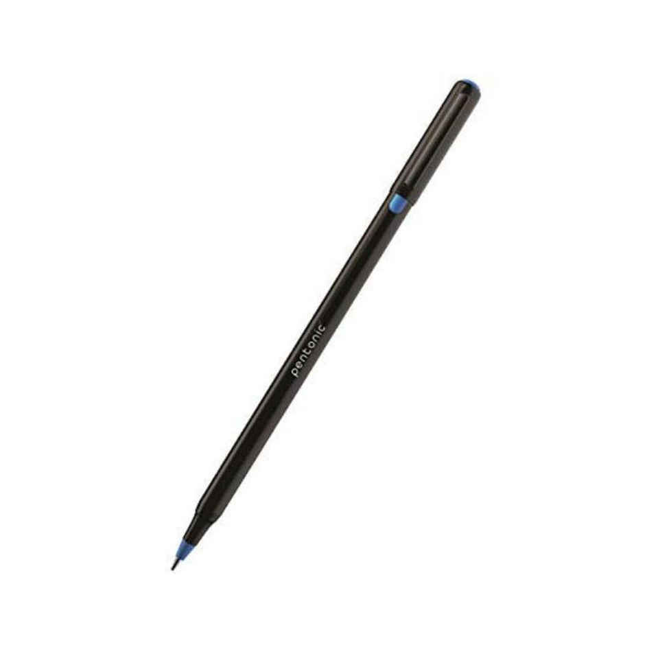 Pentonic Blue Gel Pen Blister, 0.6 mm-1.0 mm Tip, Black Body