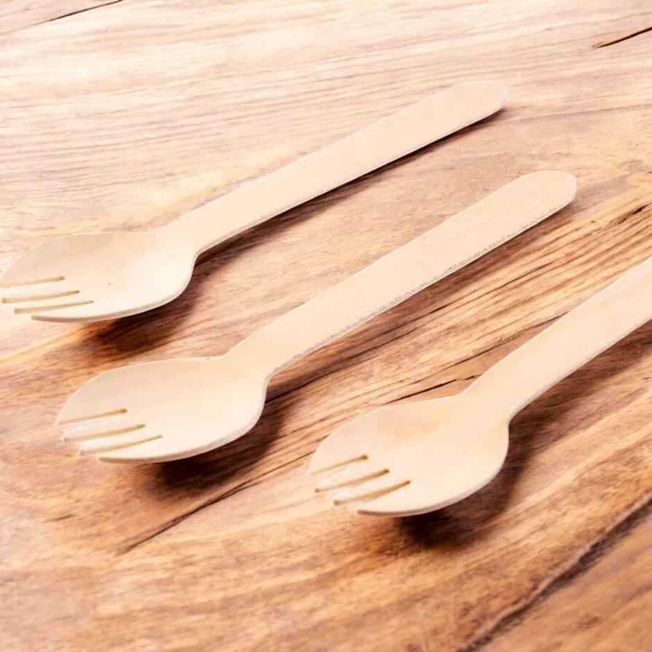 Wooden Spork | 160 mm | Pack  of 30 | Tempware