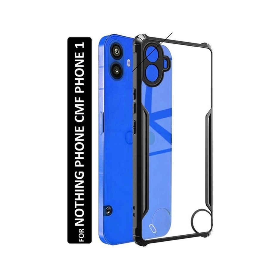 Kwine Case Nothing Cmf Phone 1 Back Cover - Black Bordered Transparent Case