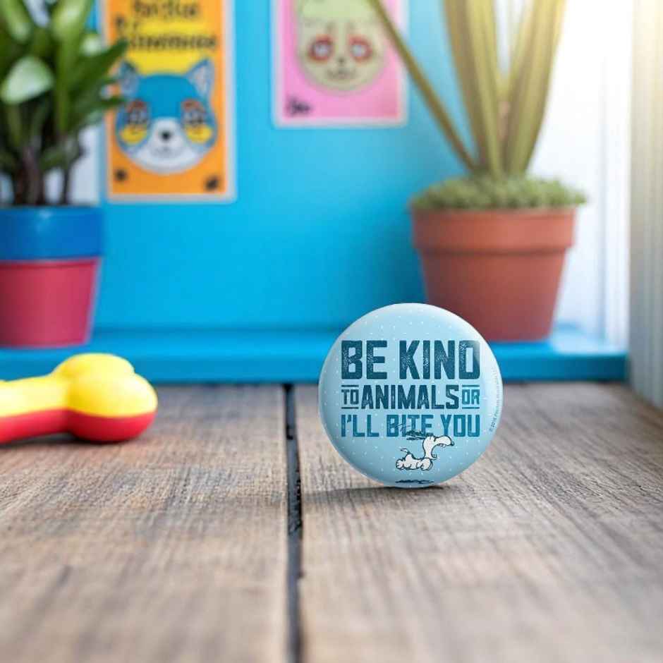 House Of Festivals Be Kind To Animals - Peanuts Official Badge