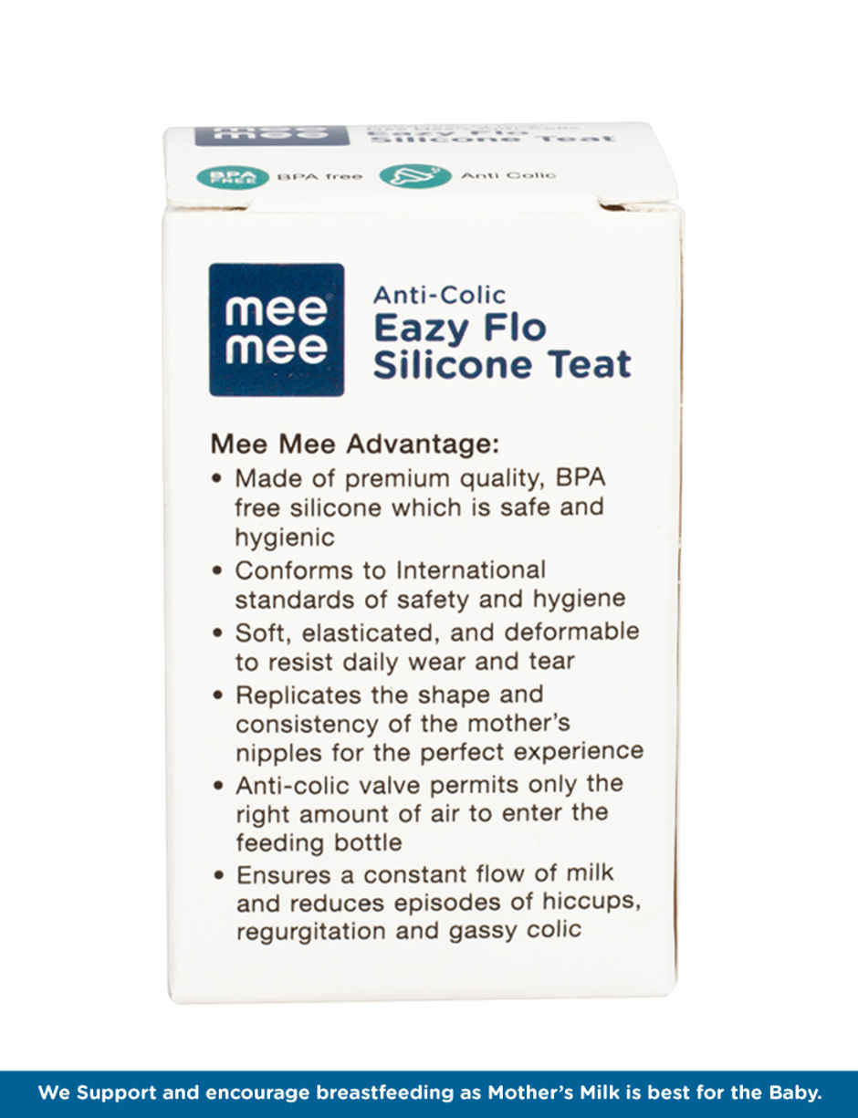 Mee Mee Anti-Colic Easy Flo Silicone Teat Large