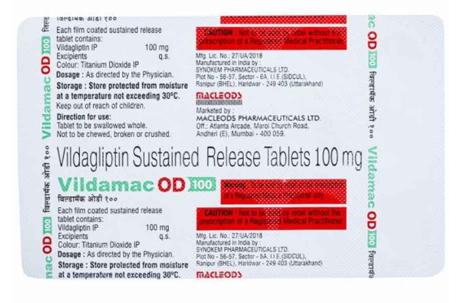 Vildamac OD 100 Tablet SR