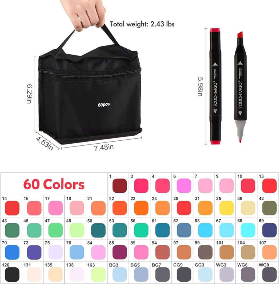 Fablue Art Marker Pen With Storage Bag