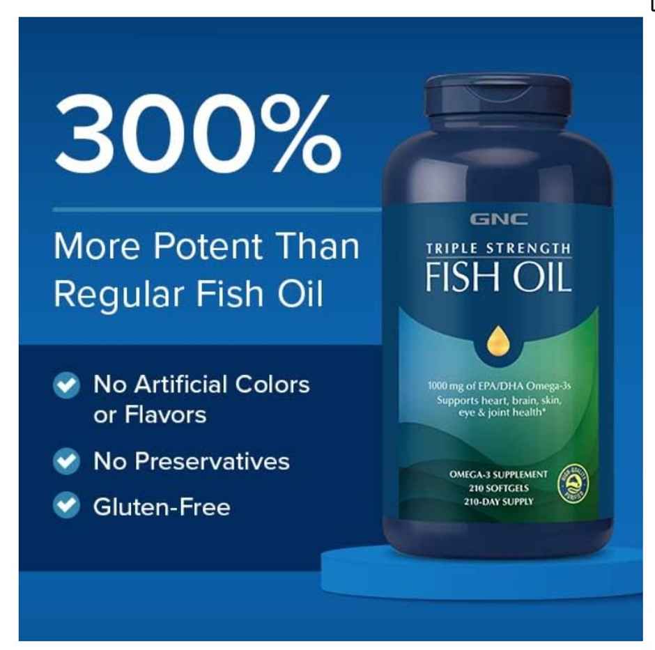 GNC Triple Strength Fish Oil Softgels