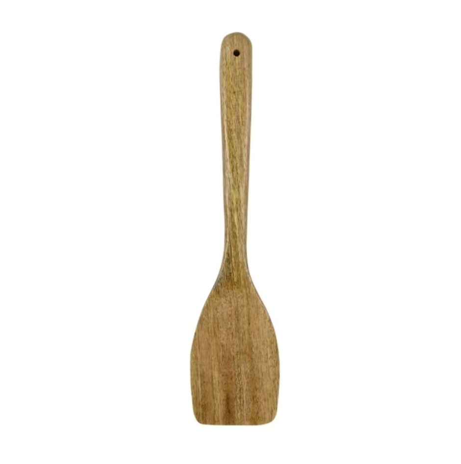 Petals Neem Wood Flat Spatula - Dosa Palta/Taveta/Turner/Khurpi, 30cm Length